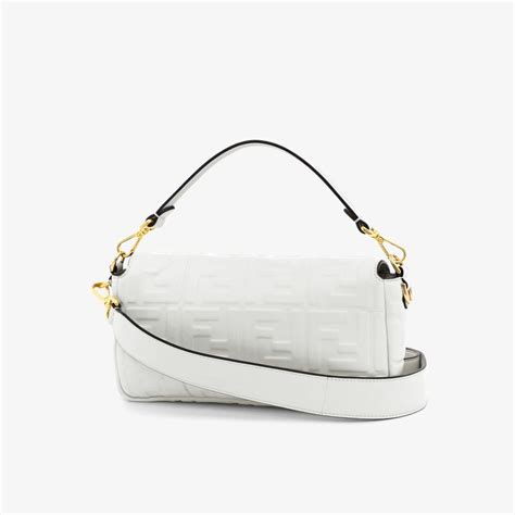 fendi black and white baguette|fendi baguette black leather.